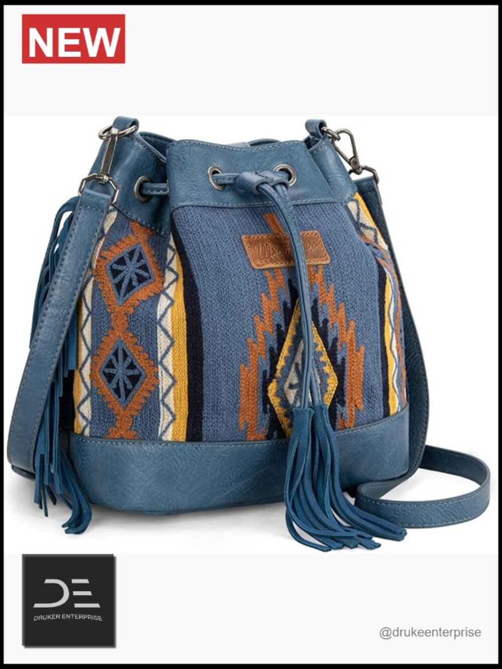 Wrangler Hobo Bags for Women Designer Aztec Bucket Purses Western Tapestry